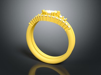 Modern Ring Diamond Ring Gem Ring Women's Ring model