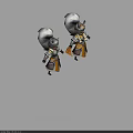 Men Wearing Silver And Yellow Armor With White Feather Decorated Helmets
