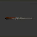 Antique Revolver Weapon With Wooden Grip And Polished Metal Barrel Design