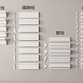 Different Types of Gypsum Mouldings Including Ceiling Cornices Skirting Boards Cabinet Corner Rosettes and Waistlines