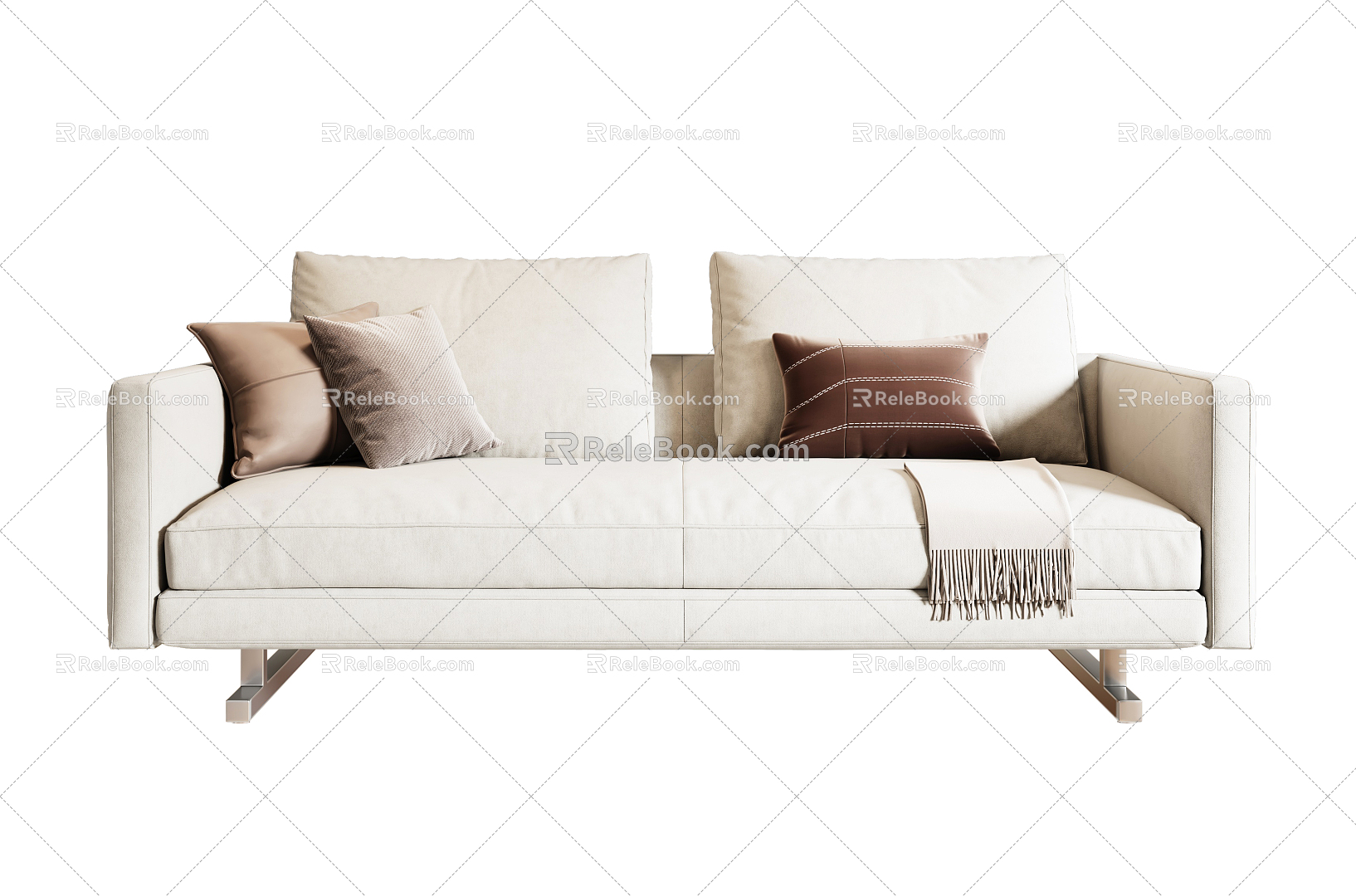 Modern double sofa 3d model