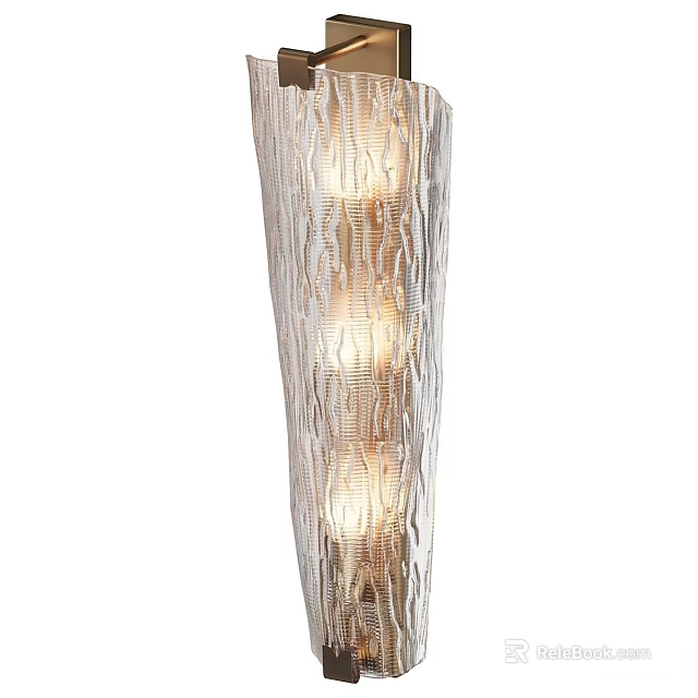 Modern Decorative Wall Sconce With Woven Texture And Warm Illumination For Interior Spaces 3d model 