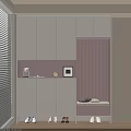 Modern Shoe Cabinet With White Pink Storage Cabinets Drawers Display Shelf And Padded Seat