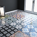 Modern Tile Floor Tile 3d model