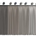 Modern Neutral Gradient Curtains With Soft Velvet Texture And Decorative Top Balls