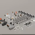 Office Desk Collection With Various Styles Office Chairs And Meeting Tables Layout