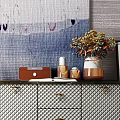 Elegant Modern Entryway Interior With Entryway Cabinet Side Cabinet And Decorative Vase Artwork Table Lamp
