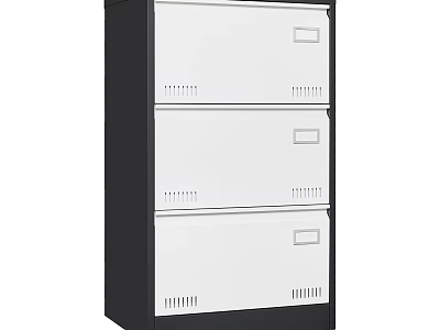 Modern Chest Of Drawers With Three Drawers And Sleek Black White Design For Home Storage 3d model