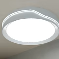 Modern Round White Ceiling Light With LED Lighting And Simple Design 3d model
