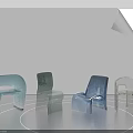 Modern Transparent Leisure Chairs With Various Designs In Minimalist White Space