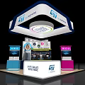 ST Super Properties Exhibition Booth Setup With Display Screens And Design Elements