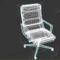 Black Leather Office Chair With Armrests Swivel Base And Rolling Wheels