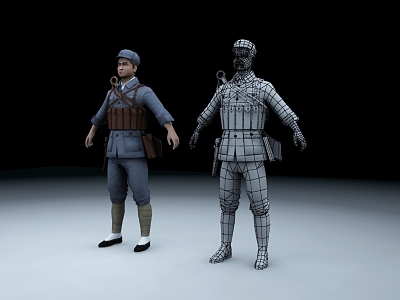 Modern soldier guard model