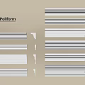 Poliform Plaster Cornices Various Styles And Designs For Interior Home Decoration 3d model