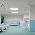 Modern Hospital Outpatient Clinic Interior Design With Beds And Seating