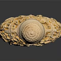 Elegant Carved Perfume Bottle With Landscape Figure Patterns And Ivory White Design