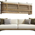 Modern double sofa multiplayer sofa 3d model