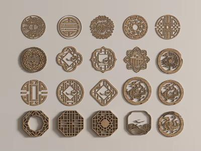 new chinese style carved 3d model