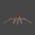 Eerie Emaciated Fantasy Creature With Long Limbs Rough Skin And Crouching Posture