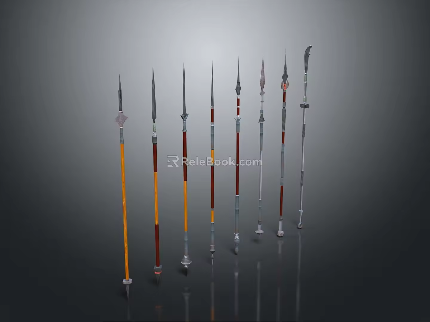 Spear Ancient Weapon Cold Weapon Medieval Item Medieval Weapon Sword Axe 3d model