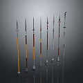 Spear Ancient Weapon Cold Weapon Medieval Item Medieval Weapon Sword Axe 3d model