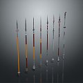 Spear Spear Ancient Weapon Cold Weapon Medieval Item Medieval Weapon Sword Sword Axe 3d model