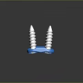 Sculptural Carving Of Metallic Spiral Structures On Blue Base With Reflective Surface