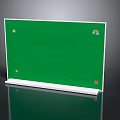 Green Wall Hanging With White Frame And Small Decorative Patterns Like Stars Rainbow Apple