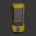 Yellow Small SUV With Modern Design Dark Roof And Alloy Wheels On Dark Background