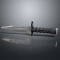 Durable Tactical Military Weapon With Stainless Steel Serrated Blade And Black Grip