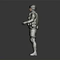 Realistic Military Soldier In Full Tactical Gear With Helmet And Combat Uniform
