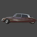 Vintage Burgundy Classic Sedan With White Roof And Sleek Exterior Design