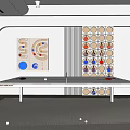 Modern Indoor Sports Equipment Setup With Table Tennis Table And Wall Mounted Gear