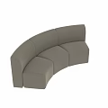 Modern Irregular Sofa With Unique Modular Design And Beige Fabric Upholstery 3d model