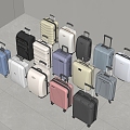 Trolley Case Luggage Case Suitcase Password Box 3d model