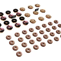 Freshly Baked Assorted Doughnuts and Cookies with Chocolate Frosting and Chips