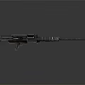 High Precision Modern Black Sniper Rifle With Long Barrel And Scope