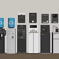 Various Style Kitchen Appliances Showcased Against The Wall With Different Colors