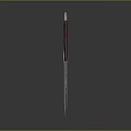 Two Tactical Knives With Dark And Red Handles Blood Stained Design Sharp Blades