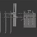 Industrial Metal Equipment Structure Featuring Grid Design And Support Bars