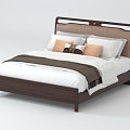 New Chinese Double Bed 3d model