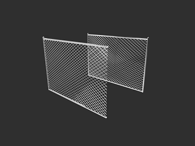 White Metal Mesh Fence Panels For Security And Boundary Protection 3d model