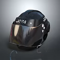 JOTI 350 Modern Black Helmet With Transparent Visor And Protective Design