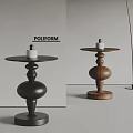 poliform modern side table solid wood side table 3d model