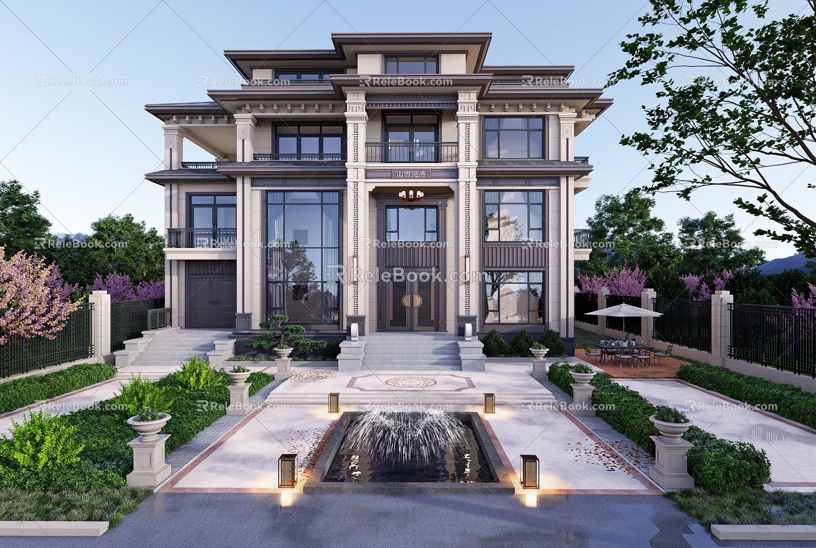 New Chinese Villa 3d model