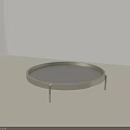 Round Metal Coffee Table With Modern Minimalist Design And Light Colored Background 3d model