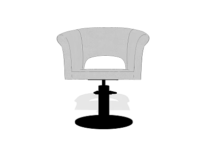 Modern Upholstered Massage Chair With Armrests And Round Swivel Base 3d model