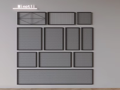 Modern Decorative Fence Panel Designs With Various Mesh And Lattice Styles 3d model