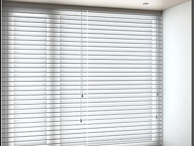 Modern White Window Blinds For Interior Light Control And Home Decor 3d model