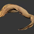 Orange Fish Floating In Mid Air Against Gray Background With Unique Textured Appearance